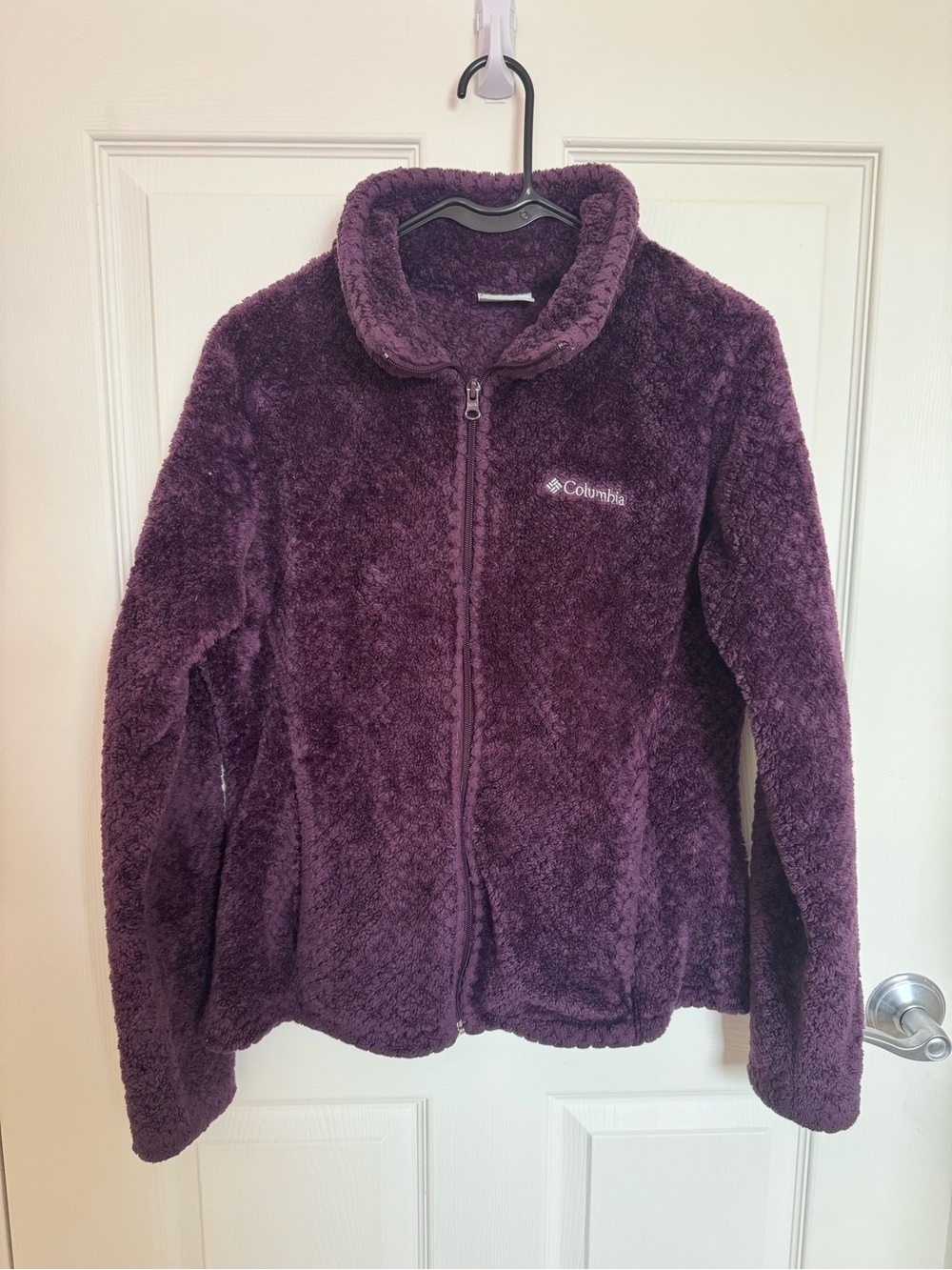 Columbia Sportswear Plush Full-Zip Women’s Medium Jacket Purple Plum Fleece